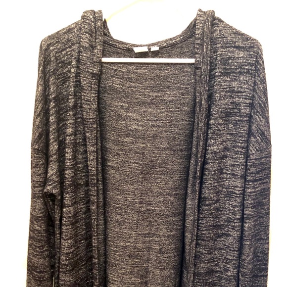 Black Marl Cardigan with Hood - Picture 1 of 4